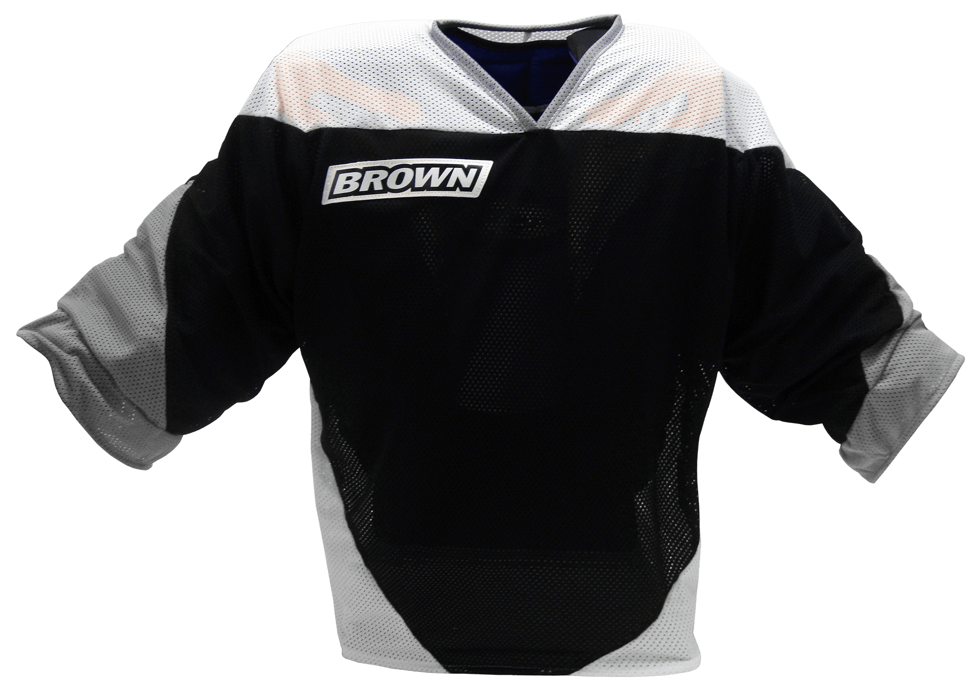 Angled front view of practice jersey