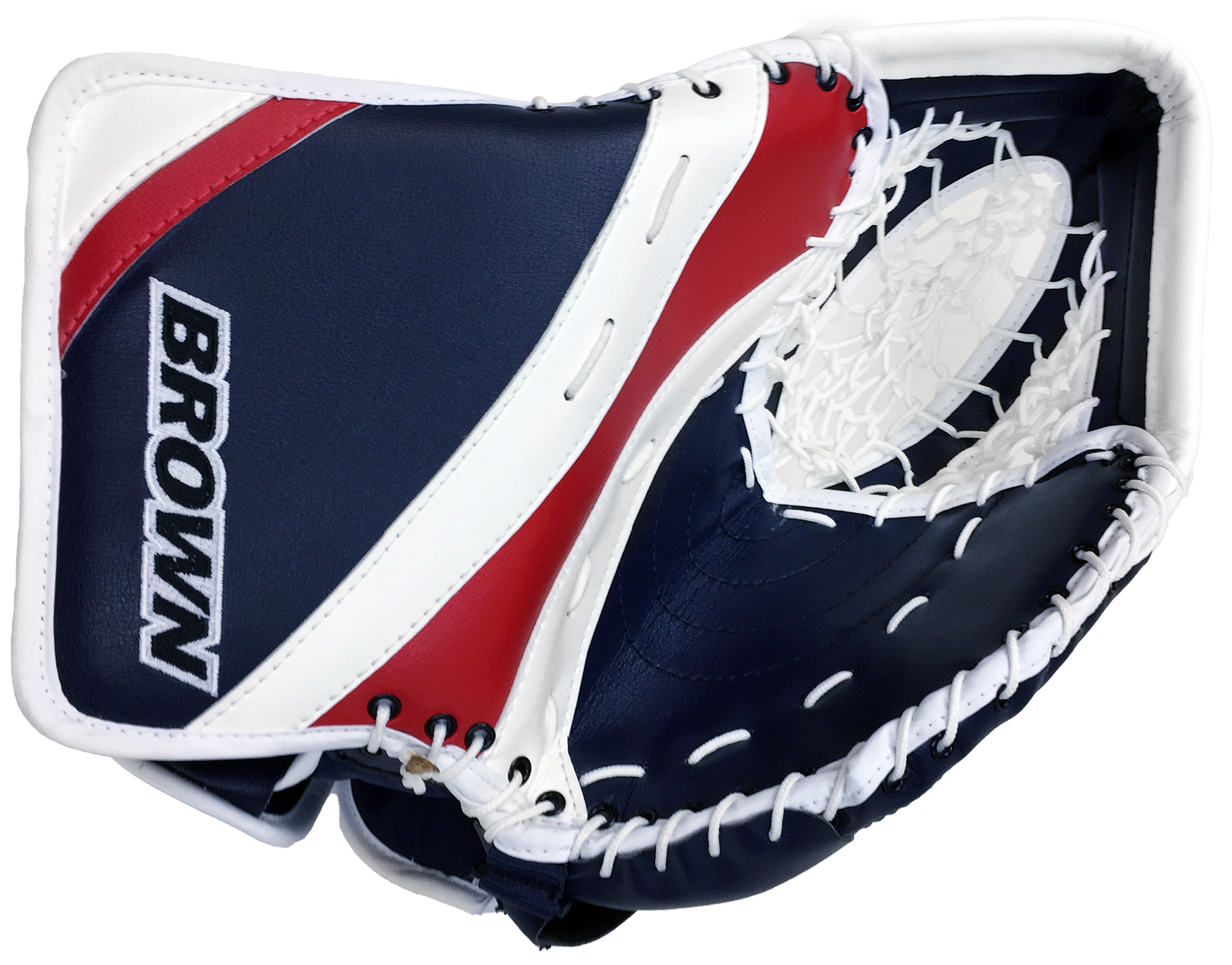 2500 white, red and navy blue catch glove