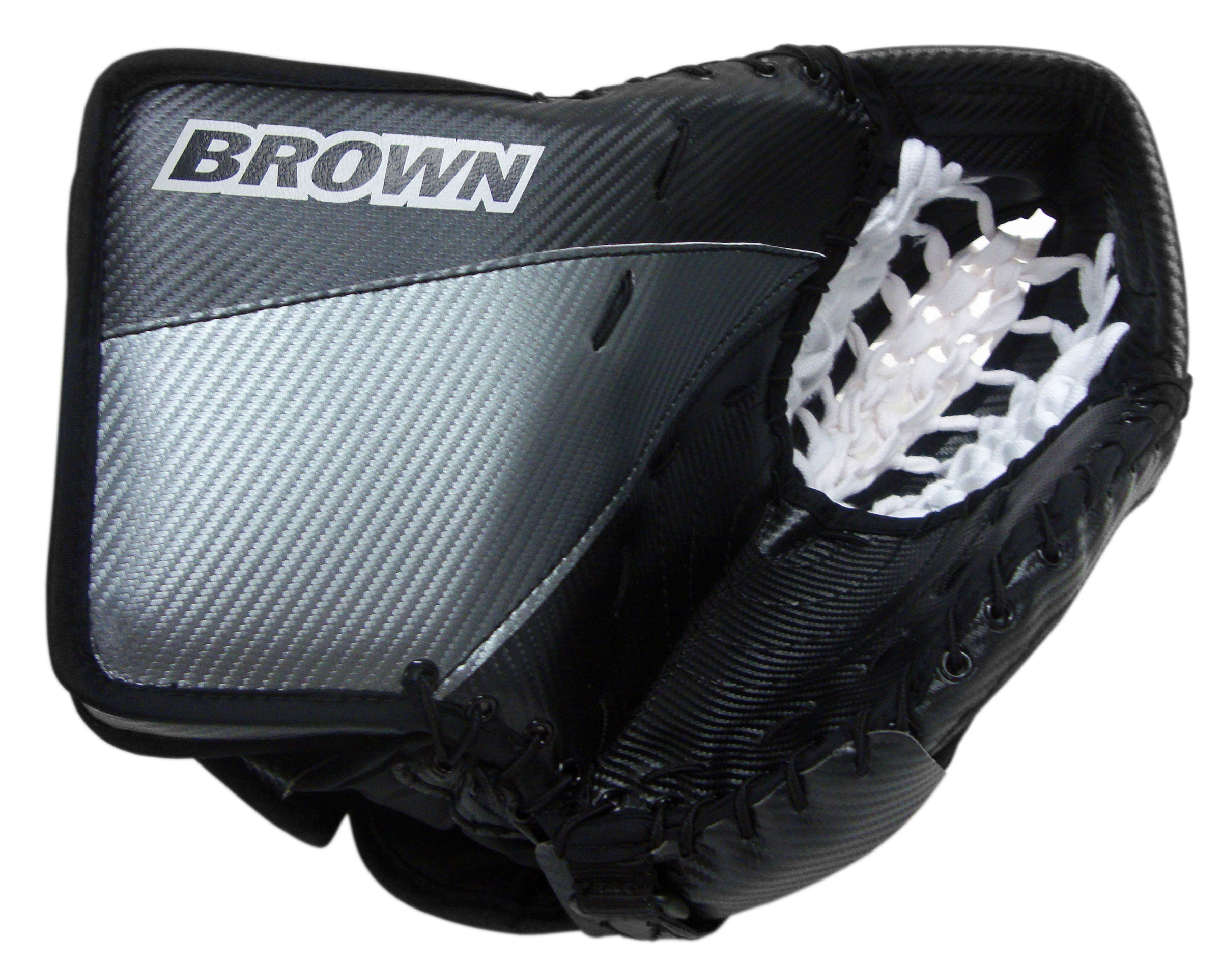 2500 black and stainless steel catch glove