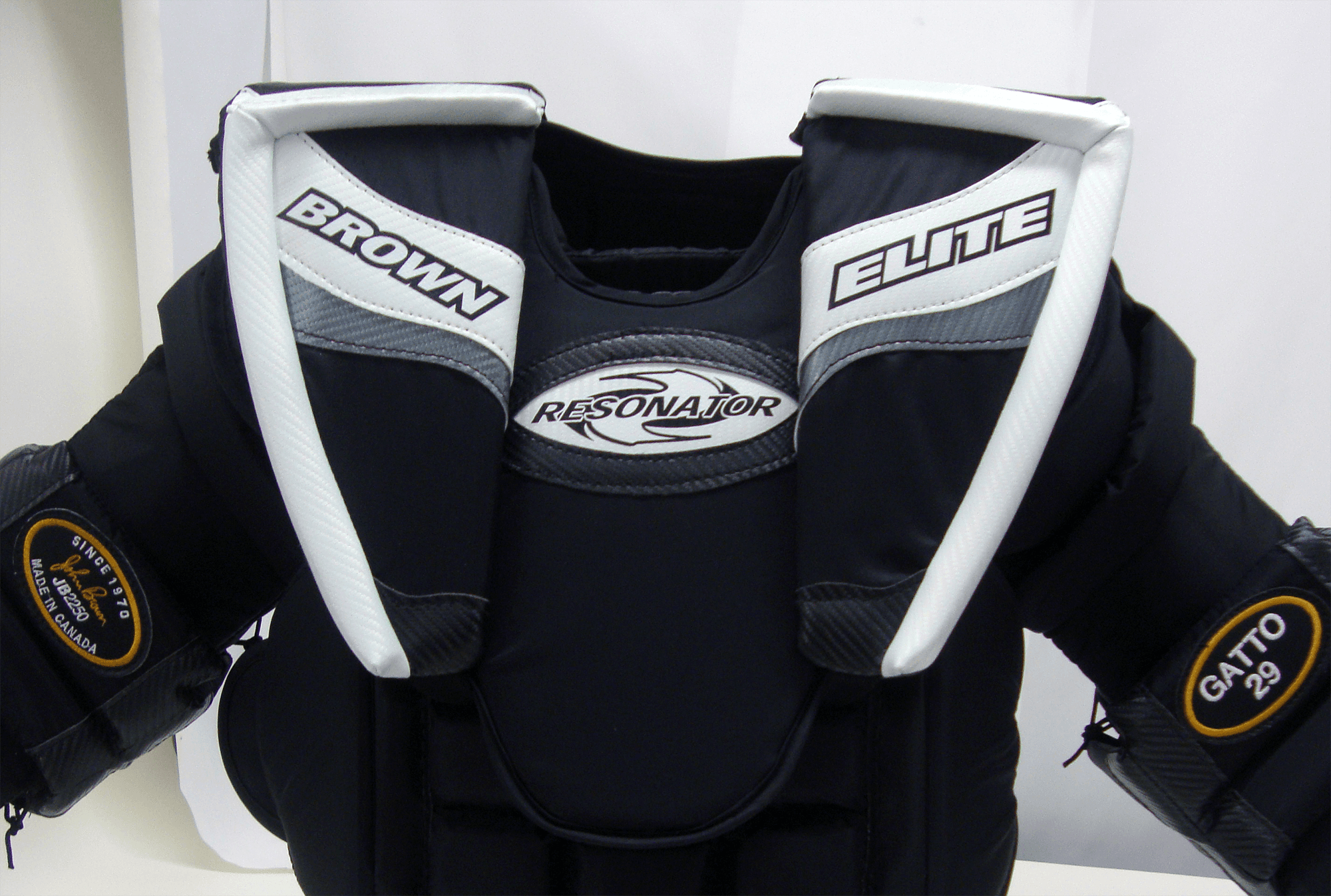 Custom 2250 chest protector with raised edges