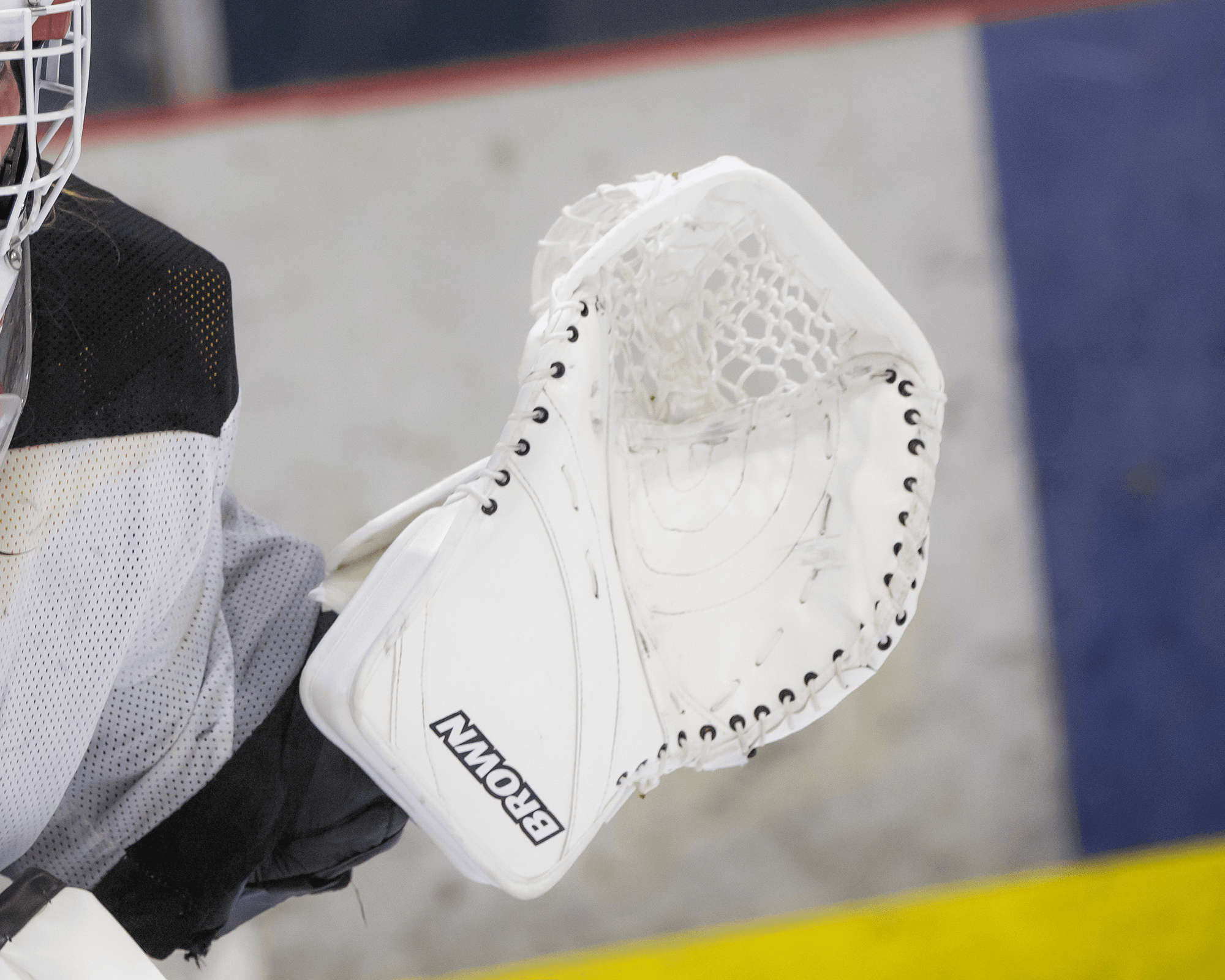 Close up of a catch glove pocket