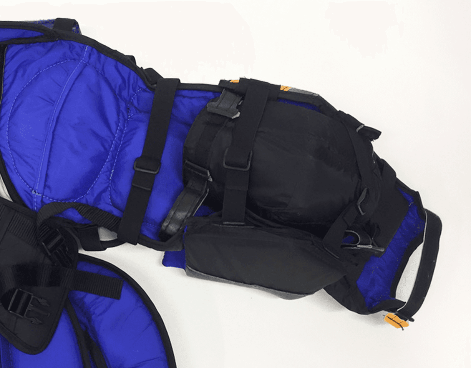 Rear view of arm with adjustable straps