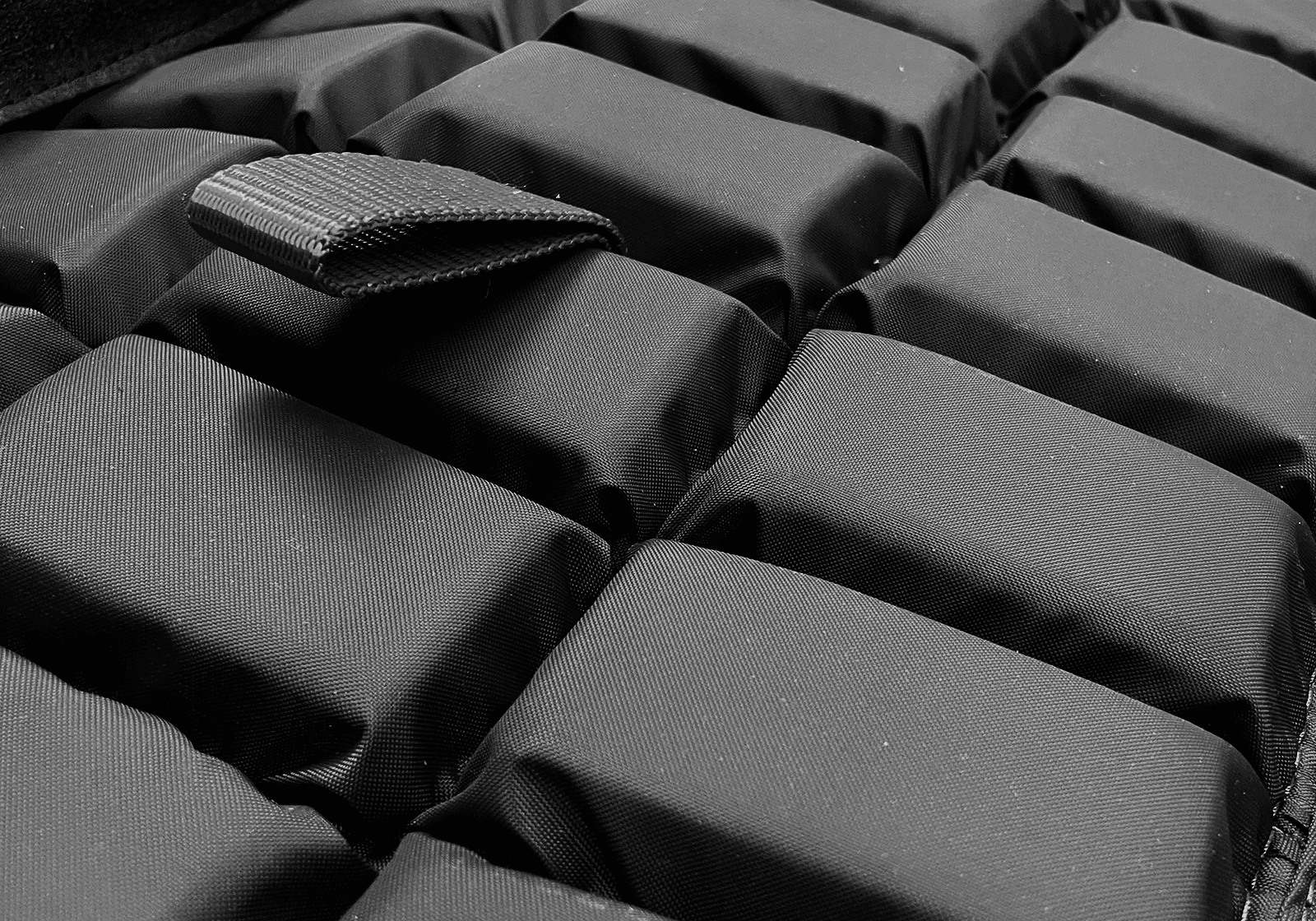 Close up of belly pad blocks