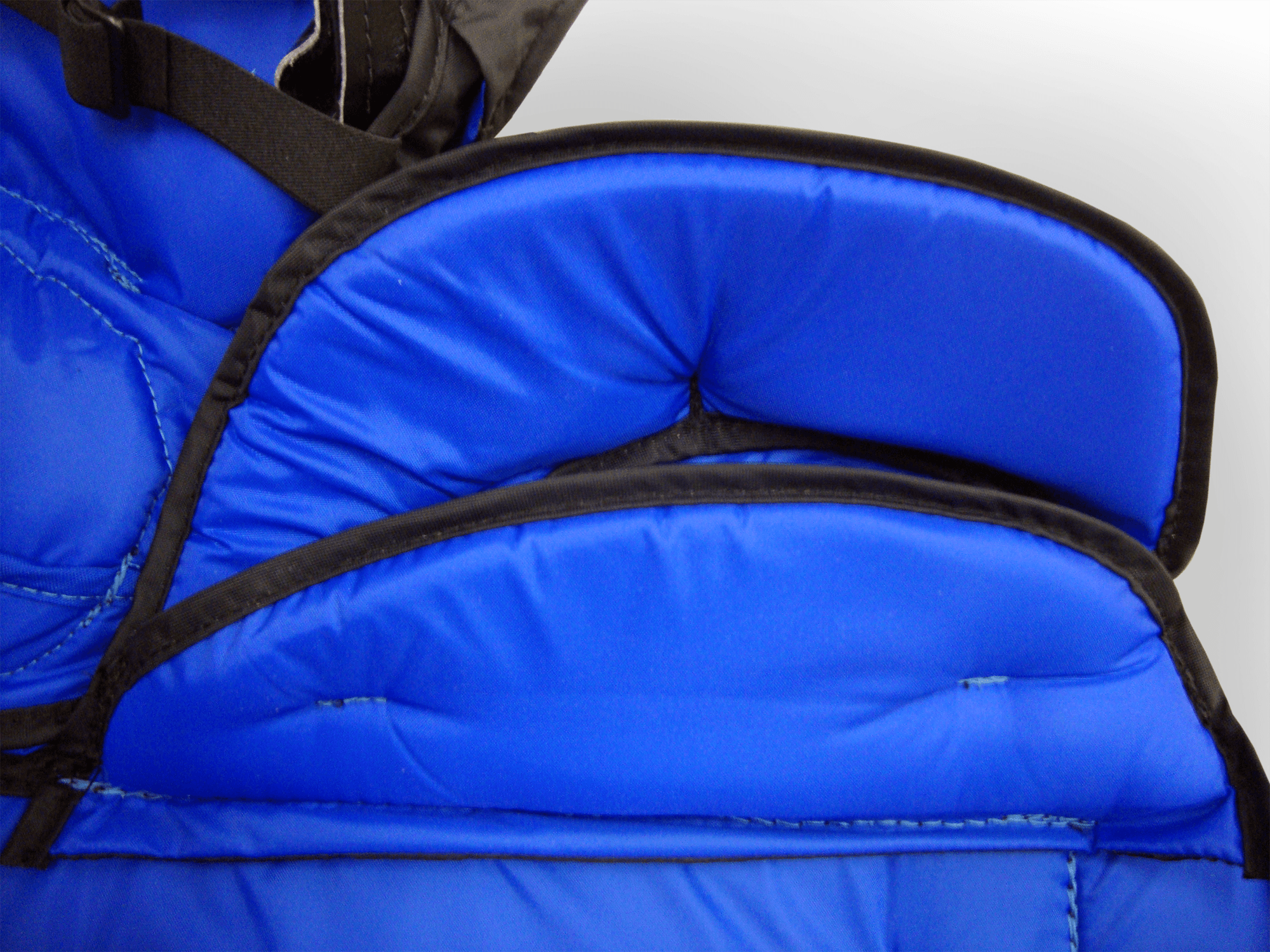 Close up of soft interior rib and belly padding