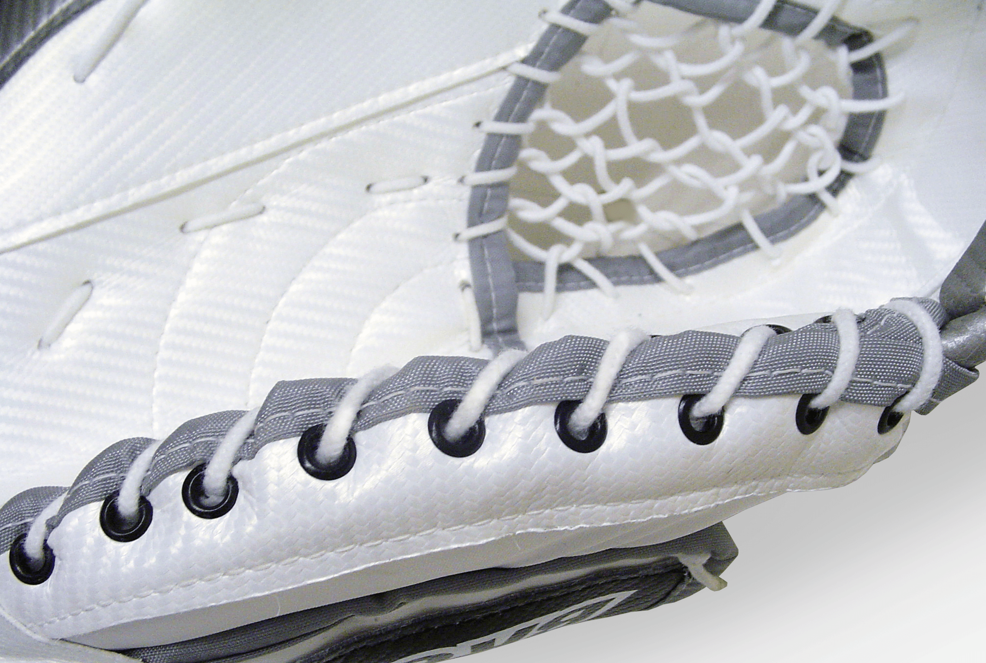 Close up of catch glove perimeter