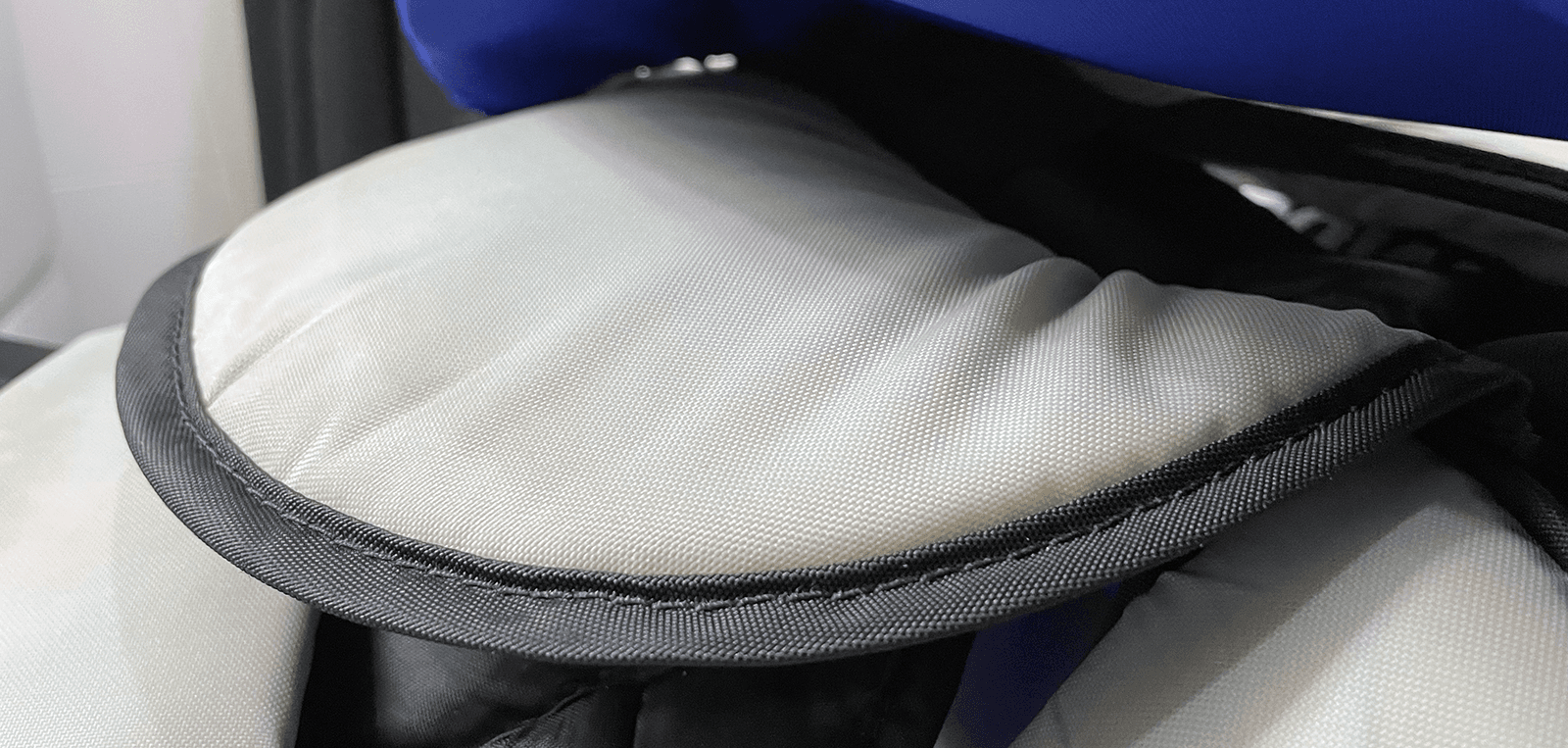 Close up of shoulder cushion