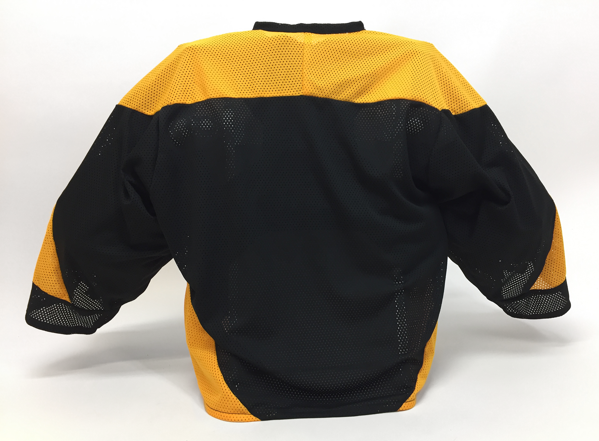 Back of 2400 jersey in black and sport gold